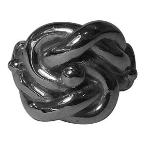 Men's 925 Solid Sterling Silver Highly Polished Double Knot Ring 74 grams (35 x 35 mm) Any Size