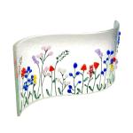 Handmade fused glass wildflower meadow