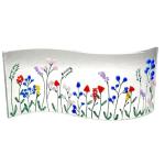 Handmade fused glass wildflower meadow