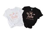 Personalised Hen T-Shirt Bride Tribe Rose Gold Ladies Top Slogan Womens Clothing Bridal Shower