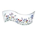 Handmade fused glass wildflower meadow