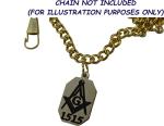 MASONIC POCKET WATCH FOB PENDANT SOLID BRASS GOLD PLATED ANY LODGE NUMBER ENGRAVED