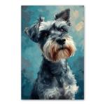 Miniature Schnauzer Painted Illustration - Art Print for Dog Lovers, Canine Portrait, Pet Art, Schnauzer Collectible, Home Decor
