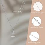 Annika Bella Star Necklace, Tiny Cubic Zirconia North-Star Pendant, 925 Sterling Silver Chain, Celestial Necklaces, Womens Jewelry, Gift for Her (Silver)