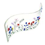 Handmade fused glass wildflower meadow