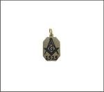 MASONIC POCKET WATCH FOB PENDANT SOLID BRASS GOLD PLATED ANY LODGE NUMBER ENGRAVED
