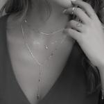 Annika Bella Star Necklace, Tiny Cubic Zirconia North-Star Pendant, 925 Sterling Silver Chain, Celestial Necklaces, Womens Jewelry, Gift for Her (Silver)