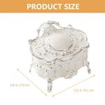 HHMRTYDG Vintage Jewelry Box Vintage Jewelry Trinket Box: Ring Organizer Case Trinket Gift Box Antique Treasure Keepsake Chest Wedding Birthday Gifts for Girls Women Trinket Box