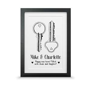 Personalised housewarming print | New home gift (A4-30x21cm, Print & Standard Frame)