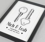 Personalised housewarming print | New home gift (A4-30x21cm, Print & Standard Frame)