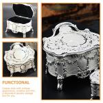 HHMRTYDG Vintage Jewelry Box Vintage Jewelry Trinket Box: Ring Organizer Case Trinket Gift Box Antique Treasure Keepsake Chest Wedding Birthday Gifts for Girls Women Trinket Box