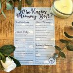 Who Knows Mummy Best - Baby Shower Game - Blue - 10 Pack