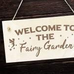 Fairy Garden Sign Engraved Plaque Home Signs Summerhouse Shed Garden Sign Friendship Gift Daughter Gift