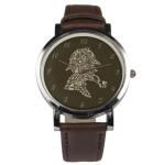 Sherlock Holmes custom wristwatch design - Perfect for gifts (Brown)
