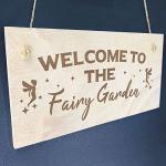 Fairy Garden Sign Engraved Plaque Home Signs Summerhouse Shed Garden Sign Friendship Gift Daughter Gift