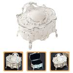 HHMRTYDG Vintage Jewelry Box Vintage Jewelry Trinket Box: Ring Organizer Case Trinket Gift Box Antique Treasure Keepsake Chest Wedding Birthday Gifts for Girls Women Trinket Box