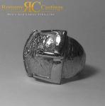 Men's 925 Solid Sterling Silver Highly Polished Belt Ring 60.00 grams Any Size (35 x 25 mm)
