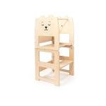 Craffox Kitchen tower/BEAR natural/helper stool for toddlers/Convertible stool with blackboard