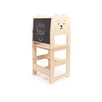 Craffox Kitchen tower/BEAR natural/helper stool for toddlers/Convertible stool with blackboard