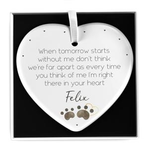 Beecreative Pet Memorial Gifts - Dog Cat Memorial Loss Of Pet - Pet Sympathy Gift - Bereavement In Memory of Dog Cat Pet Passed Away - When Tomorrow Starts Without Me - With Gift Box