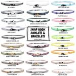 Made by Nami Adjustable Wrap Surfer Bracelet Women & Men - Thin String Bracelet with Snap Hook - Nautical Maritime Beach Jewelry - Handmade & Waterproof - Birthday Gift for Him - U (All Black)