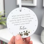 Beecreative Pet Memorial Gifts - Dog Cat Memorial Loss Of Pet - Pet Sympathy Gift - Bereavement In Memory of Dog Cat Pet Passed Away - When Tomorrow Starts Without Me - With Gift Box