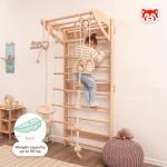 Woodandhearts Swedish Ladder with Rope Accessories, Made in EU, pull up bar, pull up bar, gymnastics bar, pull-up bars, gym accessories, play gym, indoor climbing frame, gymnastic rings