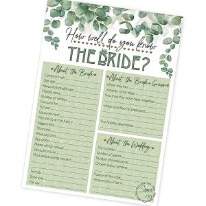 How Well Do You Know The Bride | Hen Party Game | Hen Night Accessories