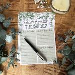 How Well Do You Know The Bride | Hen Party Game | Hen Night Accessories