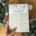 How Well Do You Know The Bride | Hen Party Game | Hen Night Accessories