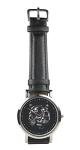 Eye patch Tiger wristwatch design. Unique quirky design theme, mono chrome line art, nifty watch for any Tiger lover or animal lover (Black)