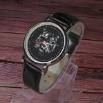 Eye patch Tiger wristwatch design. Unique quirky design theme, mono chrome line art, nifty watch for any Tiger lover or animal lover (Black)