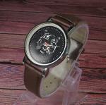 Eye patch Tiger wristwatch design. Unique quirky design theme, mono chrome line art, nifty watch for any Tiger lover or animal lover (Black)