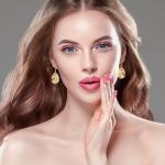 Weviway 18K Gold Plated Teardrop Hammered Dangly Drop Earrings for Women Gold Jewellery Handmade Earrings for Gift