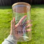 MYuniqueDECOR® Personalised Pet Treat Glass Storage Jar Canister Wooden Lid Airtight Dog Cat