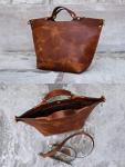 Handmade Womens Leather Handbag Shoulder bag top-handle tote bag shopping bag for ladies (matching wallet available)
