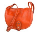 Ladies handbag leather bag clutch hobo bag shoulder bag orange small crossbody bag made in Italy genuine leather