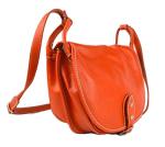 Ladies handbag leather bag clutch hobo bag shoulder bag orange small crossbody bag made in Italy genuine leather