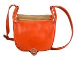 Ladies handbag leather bag clutch hobo bag shoulder bag orange small crossbody bag made in Italy genuine leather
