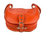 Ladies handbag leather bag clutch hobo bag shoulder bag orange small crossbody bag made in Italy genuine leather