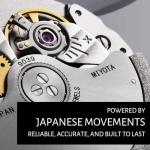 Automatic Wooden Watch for Men – Self Winding Skeleton Dial with Miyota Japanese Movement, Ebony & Olive Wood Bracelet, 40th 50th 60th Birthday Gift, Anniversary Present for Husband