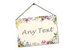 Personalised Any Text Floral Watercolour METAL Sign Plaque. Home Decor Wall Hanging. Indoor Outdoor Use. Garden Sign Greenhouse Welcome (A4 (283mm x 197mm))