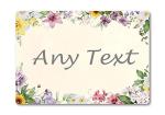 Personalised Any Text Floral Watercolour METAL Sign Plaque. Home Decor Wall Hanging. Indoor Outdoor Use. Garden Sign Greenhouse Welcome (A4 (283mm x 197mm))