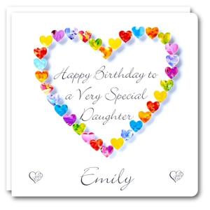 Happy Birthday to a Very Special Daughter Card Personalised Handmade Birthday Card for Daughter +Age