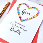 Happy Birthday to a Very Special Daughter Card Personalised Handmade Birthday Card for Daughter +Age