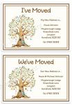 10 Printed Personalised change of address,new home, moving house cards with envelopes J561