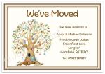 10 Printed Personalised change of address,new home, moving house cards with envelopes J561