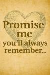 Promise Me Quote Keyring – Handmade Double-Sided Acrylic Gift, Vintage 4x6cm Keepsake of Love & Loyalty, UK Made, Gift Ready