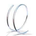 Silver Double Hoop Nose Ring - Thin Tiny 20 Gauge 7mm Spiral Double Nose Hoop - Handmade 925 Sterling Silver Spiral Nose Piercing Jewellery For Women - Gift Ready