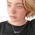 925 Sterling Silver Personalised Name Necklace – Custom Jewellery Gift for Women with Gift Box (Choose Name, Font & Finish in Silver, Gold, or Rose Gold)